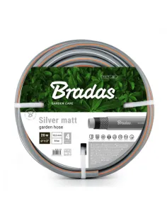 Шланг для поливу Bradas Silver Matt 1/2 дюйми, 20 метрів, армований
