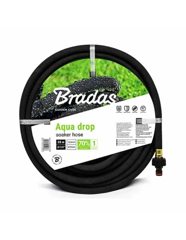 Сочащийся шланг для полива Bradas Aqua-Drop 1/2 дюйма, 30 метров