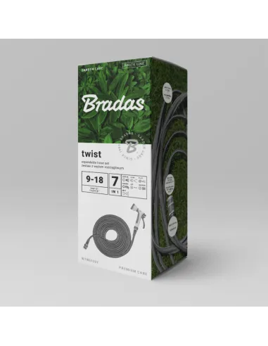 Растягивающийся шланг для полива Bradas Twist Hose 9 - 18 метров, комплект