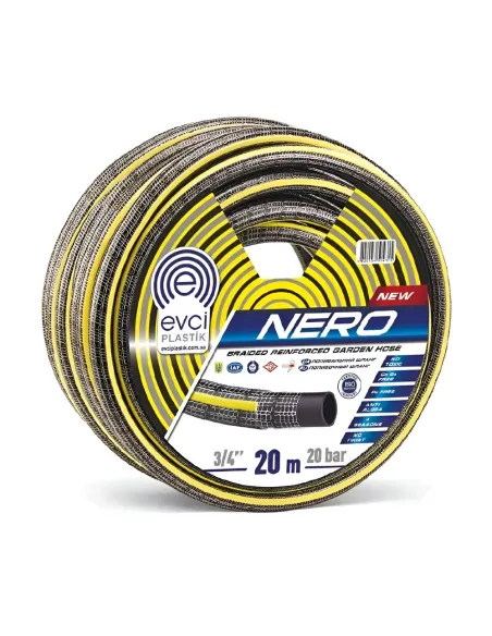 Шланг для полива EVCI Plastik Nero 3/4 дюйма, 20 метров, армированный