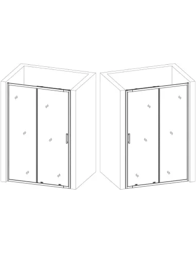 Двері для душової кабіни Bravo Parseta 110TB, 6 мм