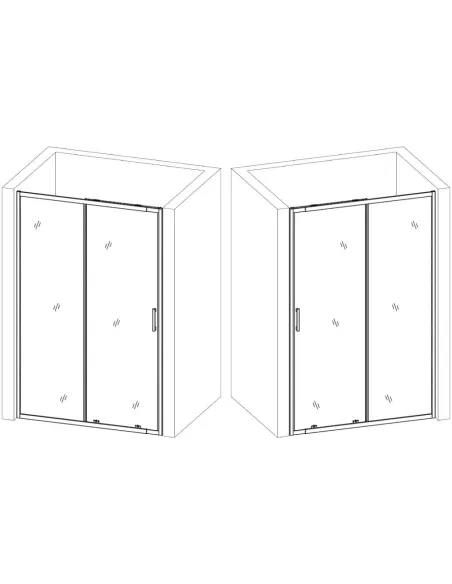 Дверь для душевой кабины Bravo Parseta 110TB, 6 мм