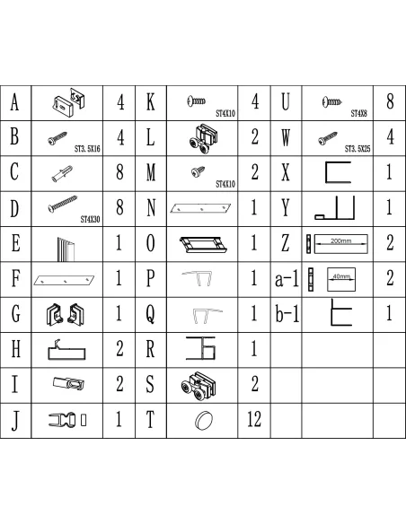 Двері для душової кабіни Bravo Parseta 110TB, 6 мм