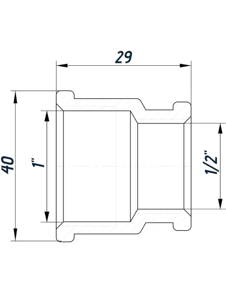 Муфта редукційна Optimum NM531L ВР 1 х 1/2 дюйма нікельована
