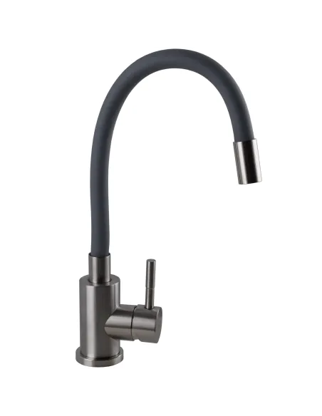 Смеситель для кухни с гибким изливом Ecomix Alpen AISI-203SG нержавеющая сталь