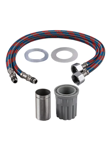 Змішувач для кухні з гнучким виливом Ecomix Alpen AISI-203SG нержавіюча сталь