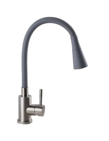 Смеситель для кухни с гибким изливом Globus Lux Alpen SBT1-203SAK-G03 нержавеющая сталь