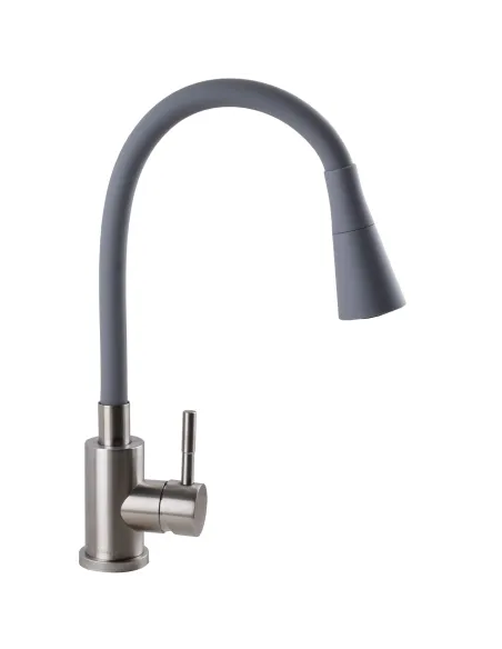 Смеситель для кухни с гибким изливом Globus Lux Alpen SBT1-203SAK-G03 нержавеющая сталь