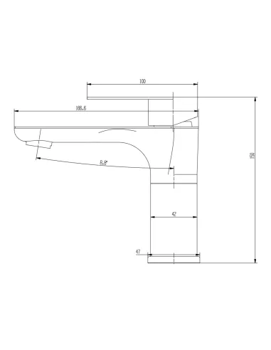 Смеситель для умывальника Globus Lux Swiss SQW-101-304 нержавеющая сталь