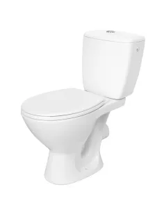Унитаз компакт Cersanit Milos КА010 3/6, сиденье полипропилен, подвод воды сбоку