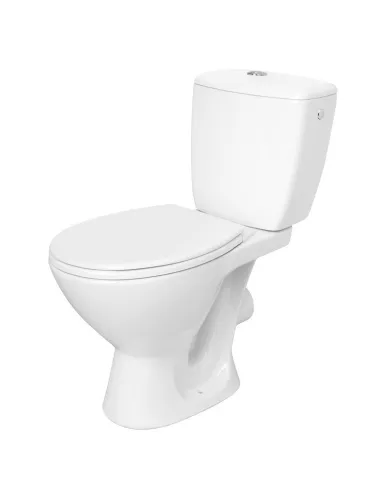 Унитаз компакт Cersanit Milos КА010 3/6, сиденье полипропилен, подвод воды сбоку
