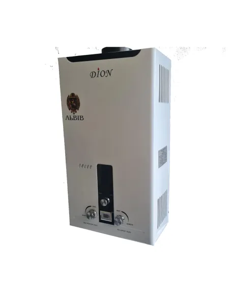 Колонка газовая Дион Люкс JSD 12 белая, дымоходная купить в Днепре и Киеве - цена от КТУ