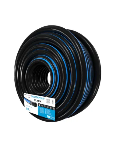 Шланг для полива SantehPoliv BLACK 1 дюйм, 50 метров, армированный