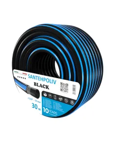 Шланг для поливу SantehPoliv BLACK 3/4 дюйми, 30 метрів, армований