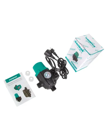 Електронне реле тиску Shimge PS-01АL до 1,1 кВт, з розеткою та манометром