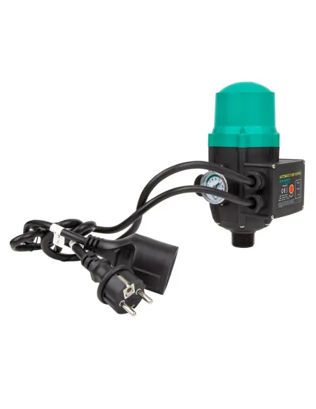 Электронное реле давления Shimge PS-01АL до 1,1 кВт, с розеткой и манометром