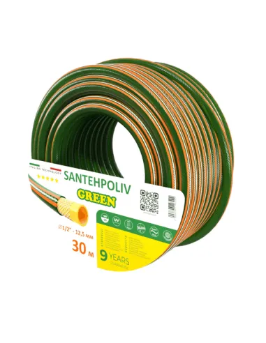 Шланг для поливу SantehPoliv GREEN 1/2 дюйма, 30 метрів, армований