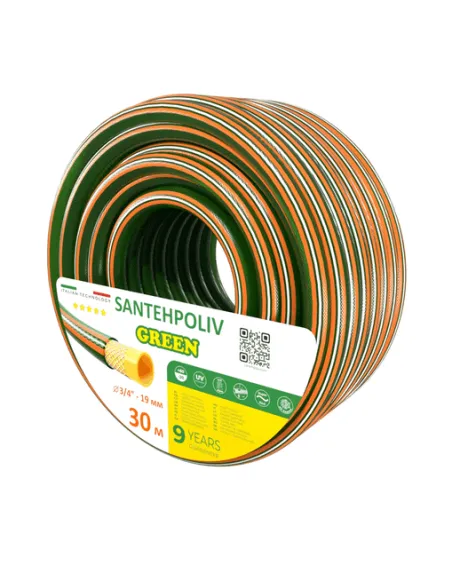 Шланг для поливу SantehPoliv GREEN 3/4 дюйми, 30 метрів, армований