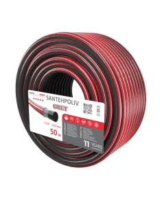 Шланг для полива SantehPoliv GREY 1/2 дюйма, 50 метров, армированный