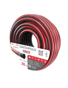 Шланг для полива SantehPoliv GREY 3/4 дюйма, 20 метров, армированный