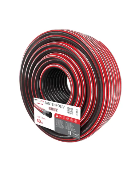 Шланг для полива SantehPoliv GREY 3/4 дюйма, 50 метров, армированный