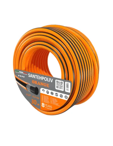 Шланг для поливу SantehPoliv ORANGE 1/2 дюйми, 30 метрів, армований