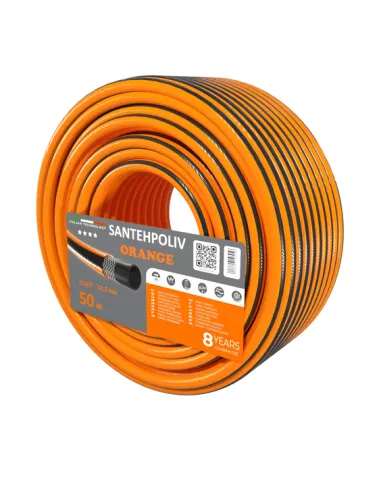 Шланг для полива SantehPoliv ORANGE 1/2 дюйма, 50 метров, армированный