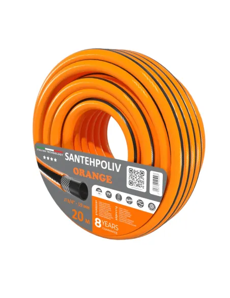 Шланг для поливу SantehPoliv ORANGE 3/4 дюйми, 20 метрів, армований