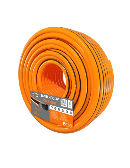 Шланг для полива SantehPoliv ORANGE 3/4 дюйма, 50 метров, армированный