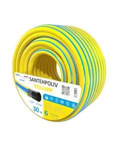 Шланг для полива SantehPoliv YELLOW 3/4 дюйма, 30 метров, армированный
