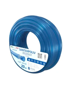 Шланг для поливу SantehPoliv SILICON BLUE 1/2 дюйма, 30 метрів, армований