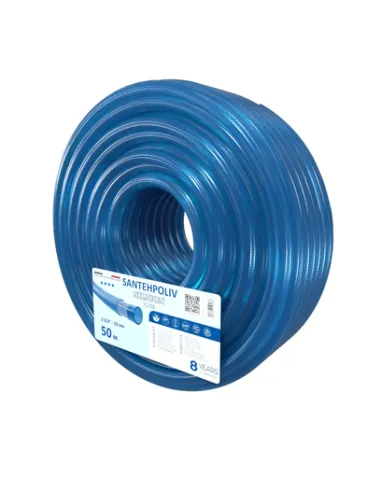 Шланг для поливу SantehPoliv SILICON BLUE 3/4 дюйми, 50 метрів, армований
