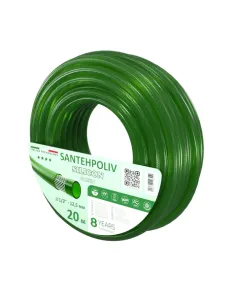 Шланг для полива SantehPoliv SILICON GREEN 1/2 дюйма, 20 метров, армированный