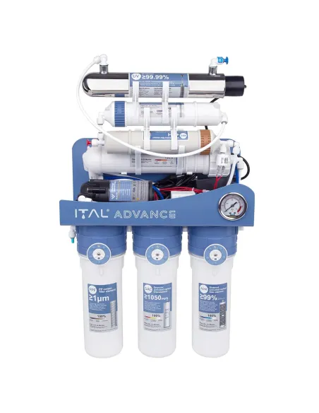 Фільтр зворотного осмосу ITAL ADV-RO7-75MP UV, 7 ступенів очищення, з помпою