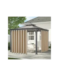 Захисна штора для альтанки КТУ 2,8 х 1,45 метра, бежева, люверси