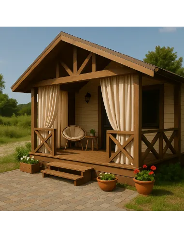 Защитная штора для беседки КТУ 2,8 х 1,45 метра, молоко, люверсы