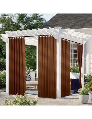 Захисна штора для альтанки КТУ 2,8х1,45 метра, коричнева, люверси.