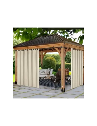 Уличная штора для террасы, веранды КТУ 2,4 х 1,45 метра, молоко, люверсы