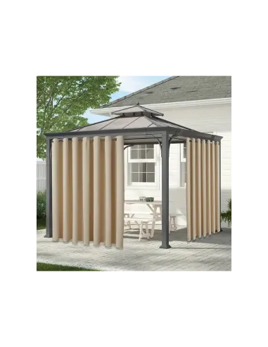 Вулична штора від дощу та сонця КТУ 3 х 1,45 метра, бежева, люверси