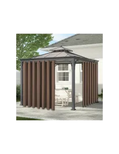 Штора для улицы КТУ 2 х 1,45 метра, коричневая, люверсы