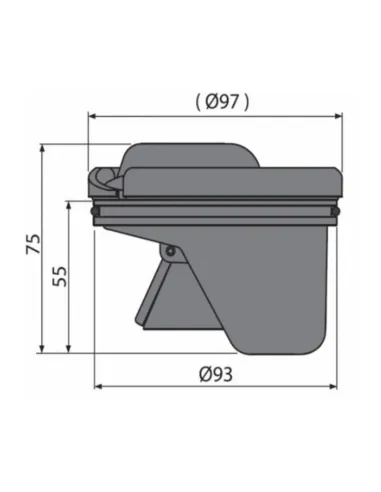 Протизапаховий затвор для каналізаційного трапу Alcaplast APV0020 купити у Дніпрі та Києві - ціна від КТУ