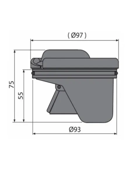 Протизапаховий затвор для каналізаційного трапу Alcaplast APV0020 купити у Дніпрі та Києві - ціна від КТУ