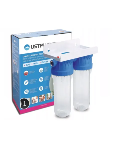 Фильтр колба USTM FS2-WFW1 1 дюйм, 2 степени очистки, без картриджа