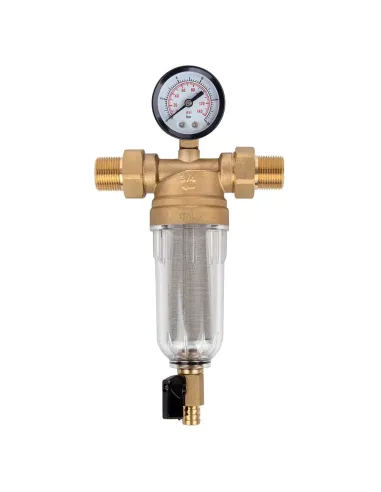 Самопромивний фільтр ITAL IT100-H8910 1 дюйм з манометром та ключем