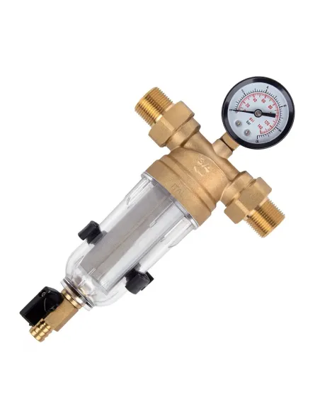 Самопромивний фільтр ITAL IT100-H8910 1 дюйм з манометром та ключем