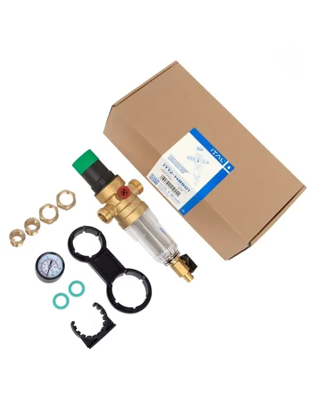 Самопромивний фільтр ITAL IT34-H8901 3/4 дюйма з манометром та редуктором тиску