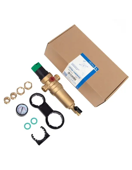 Самопромивний фільтр ITAL IT12-H8902 1/2 дюйма з манометром та редуктором тиску