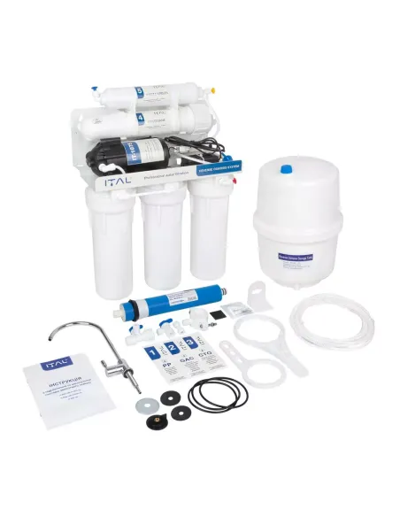 Фильтр обратного осмоса ITAL IT-RO5-75P, 5 степеней очистки, с помпой