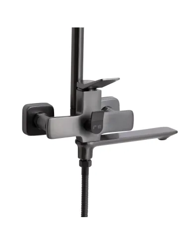 Душова система Q-Tap Presto QTPRE111GRP45585 Graphite з виливом