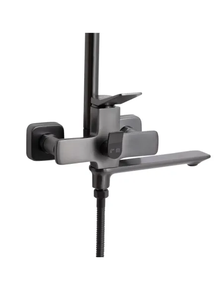 Душова система Q-Tap Presto QTPRE111GRP45585 Graphite з виливом